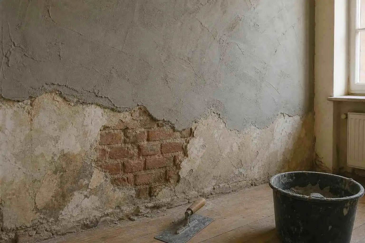 Wohnhaus mit verschmutzter Dachfläche