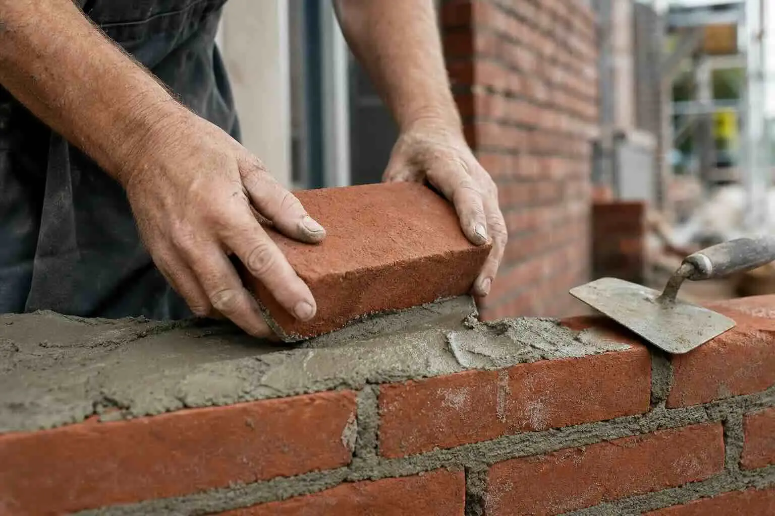 Mauerwerk an einem Wohnhaus